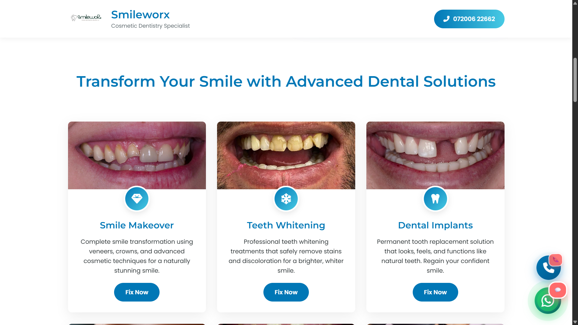 Smileworx Landing Screenshot 2